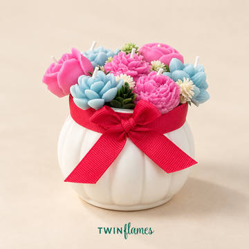 Flower Pot Jar Candle (Assorted Colour)
