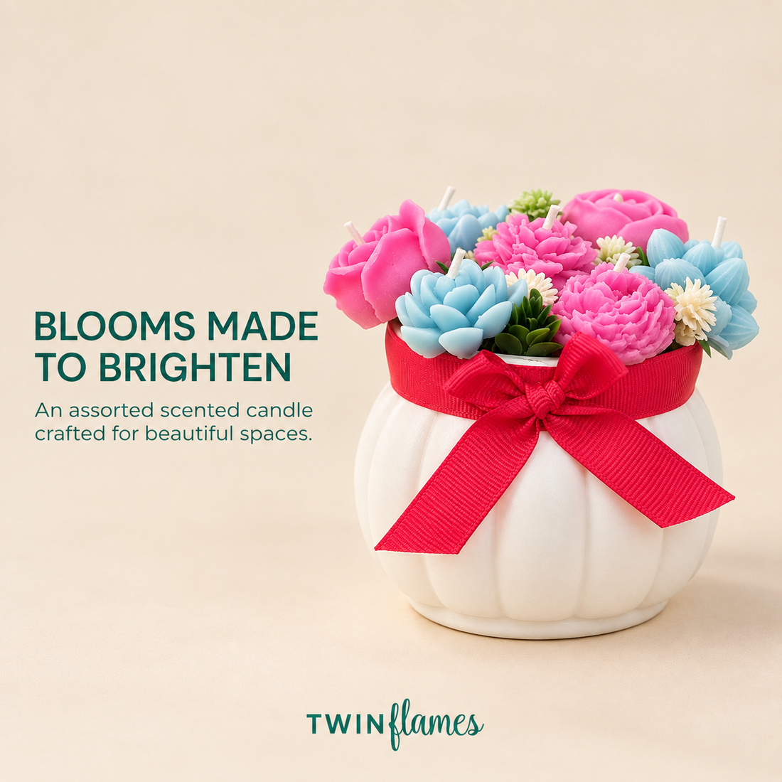 Flower Pot Jar Candle (Assorted Colour)