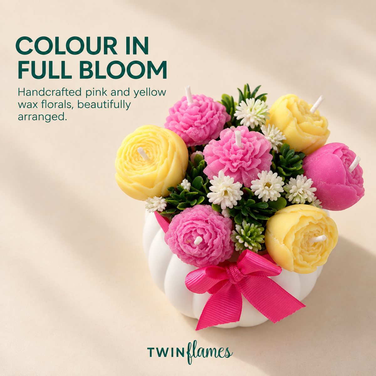 Flower Pot Jar Candle (Assorted Colour)