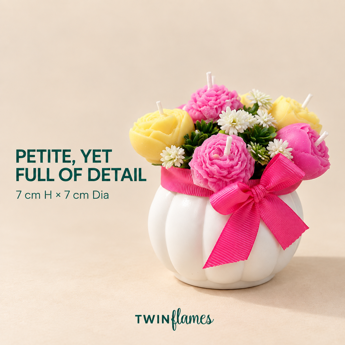Flower Pot Jar Candle (Assorted Colour)