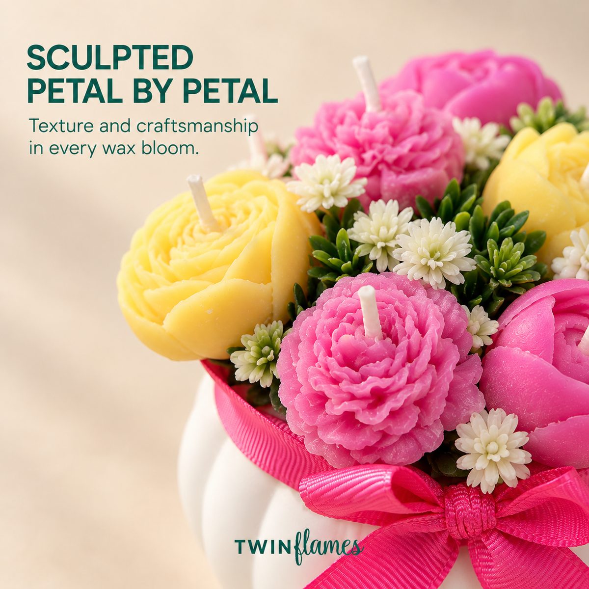 Flower Pot Jar Candle (Assorted Colour)