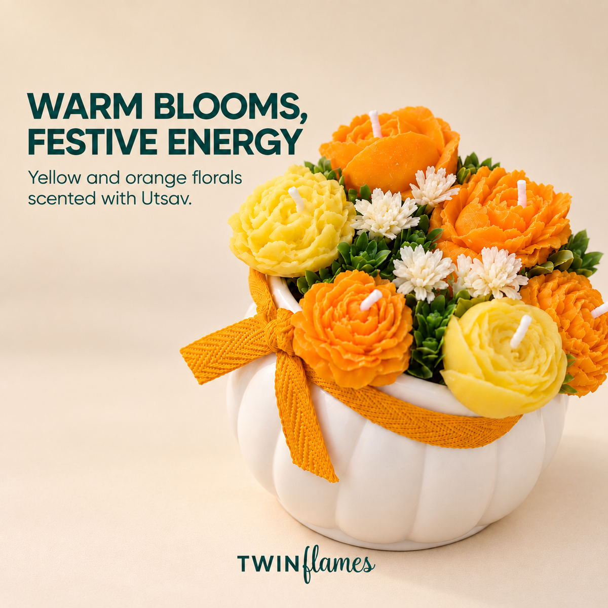 Flower Pot Jar Candle (Assorted Colour)