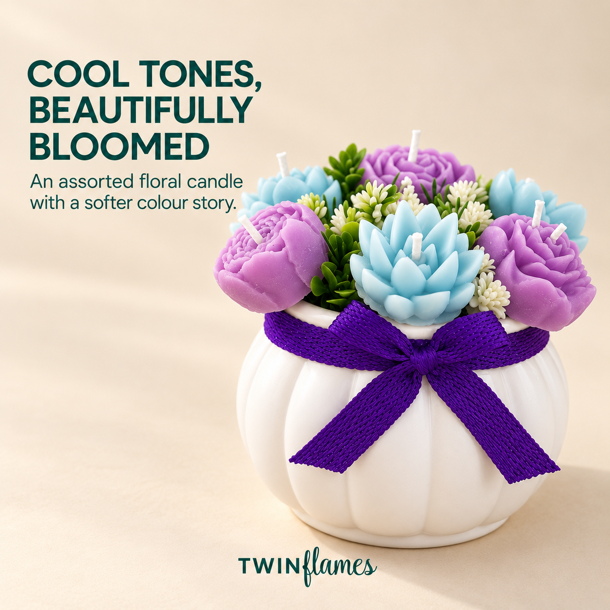 Flower Pot Jar Candle (Assorted Colour)