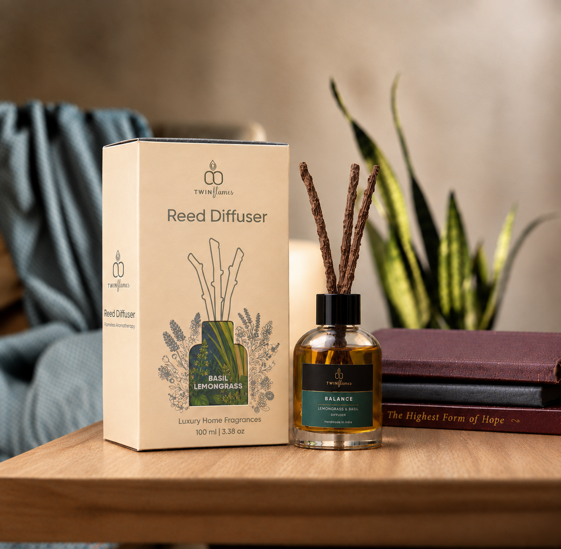 Lemongrass & Basil Aroma Reed Diffuser – 100ml
