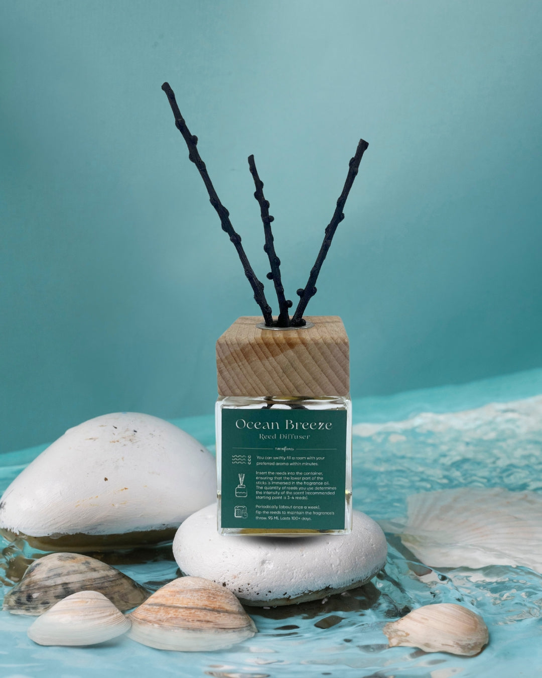 Reed Diffuser | Ocean Breeze Twin Flames India