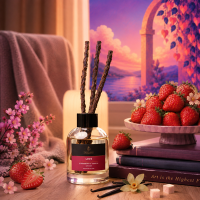 Strawberry & Vanilla Aroma Reed Diffuser – 100ml