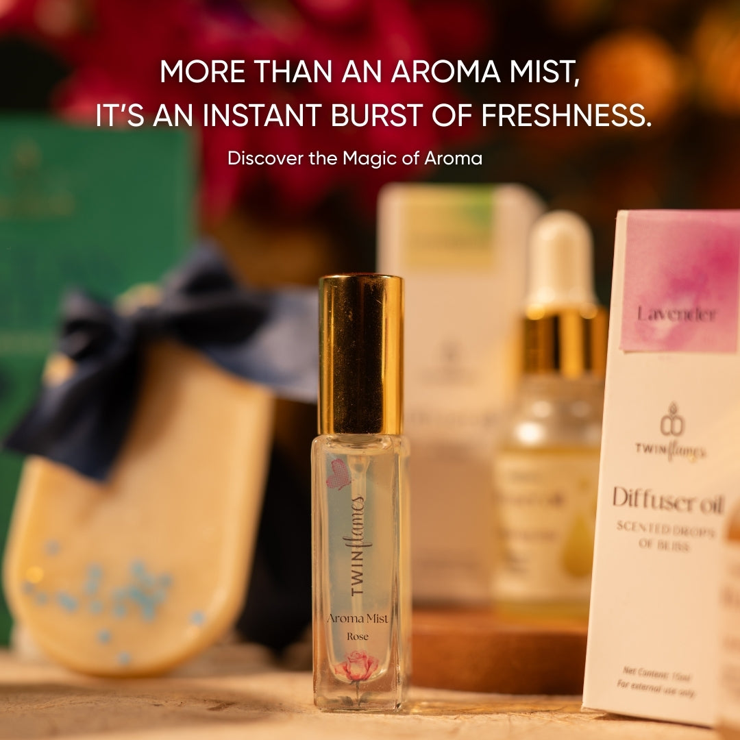 Virali Aroma Luxe Gift Box– Fragrance Bar,  Ceramic Diffuser, Diffuser Oils, Candle & Mini Aroma Mist