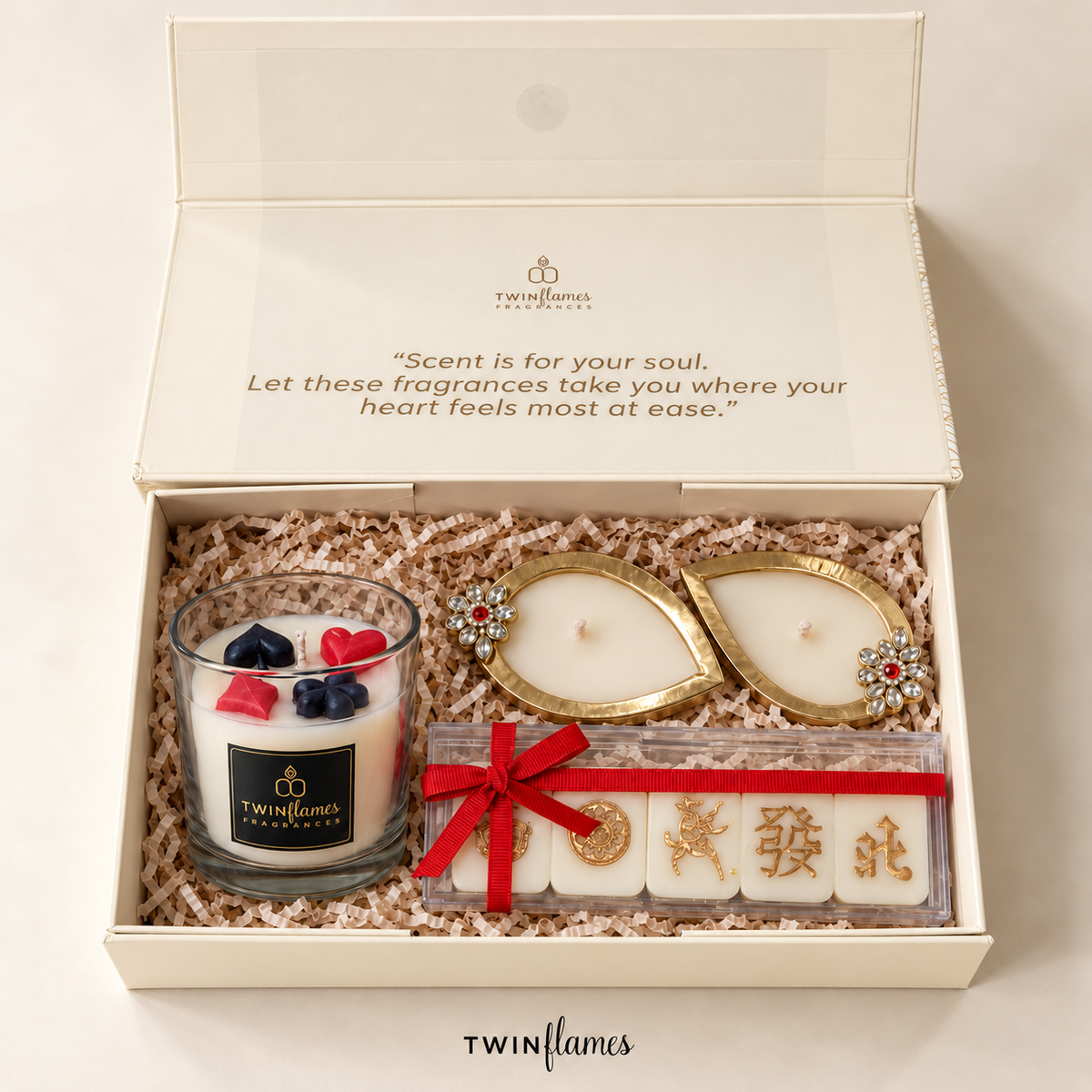 Tash – Candle, Diya & Mahjong Gift Set