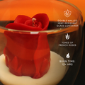 Rose Luxury Glass Candle | Soy Scented Twin Flames India