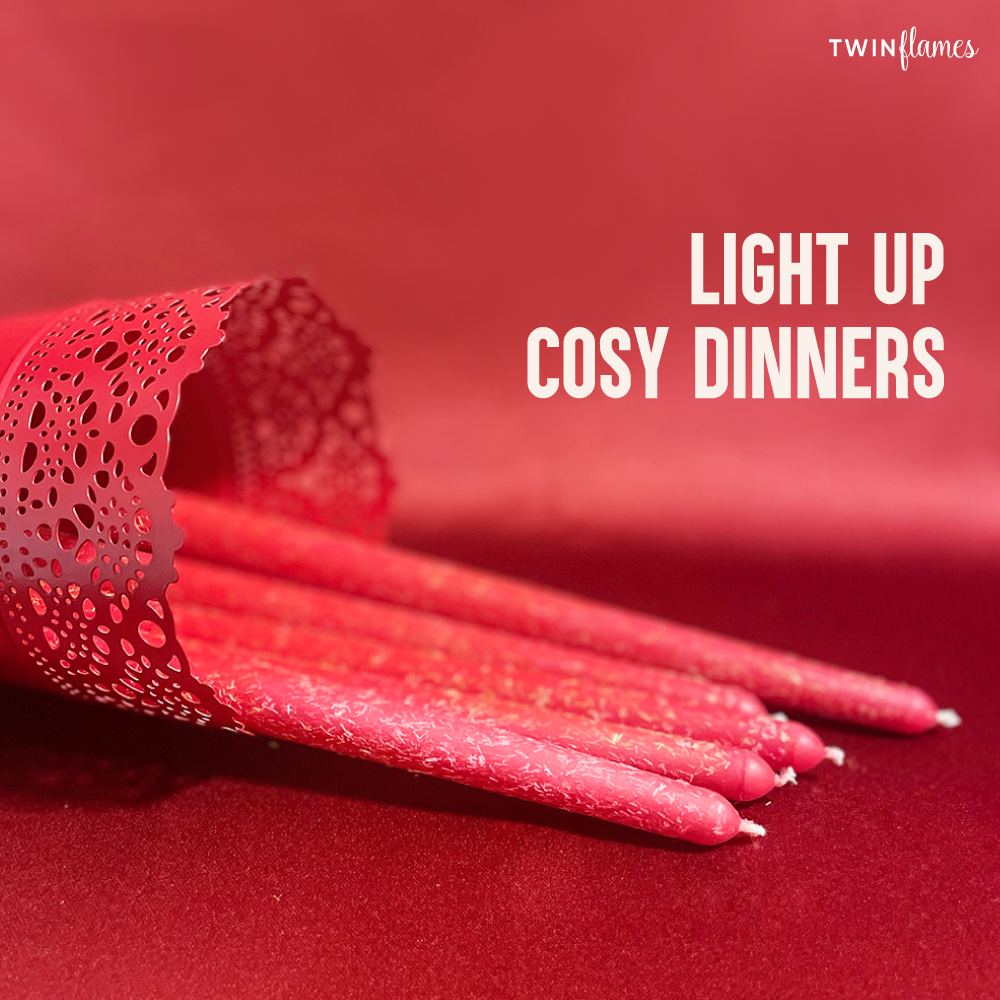 Taper Candles (Set of 6) Twin Flames India