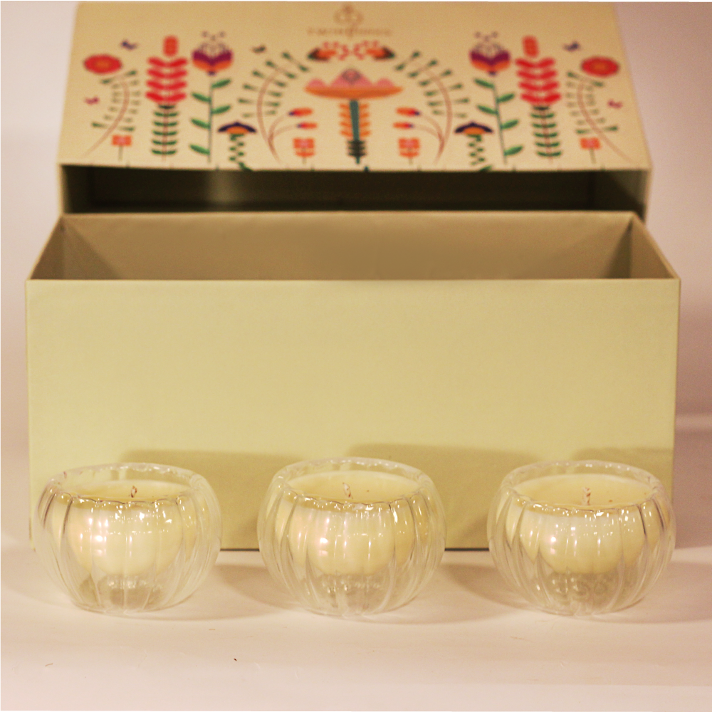 Luxury Jar Candle | Set of 3 Soy Scented (S) Twin Flames India