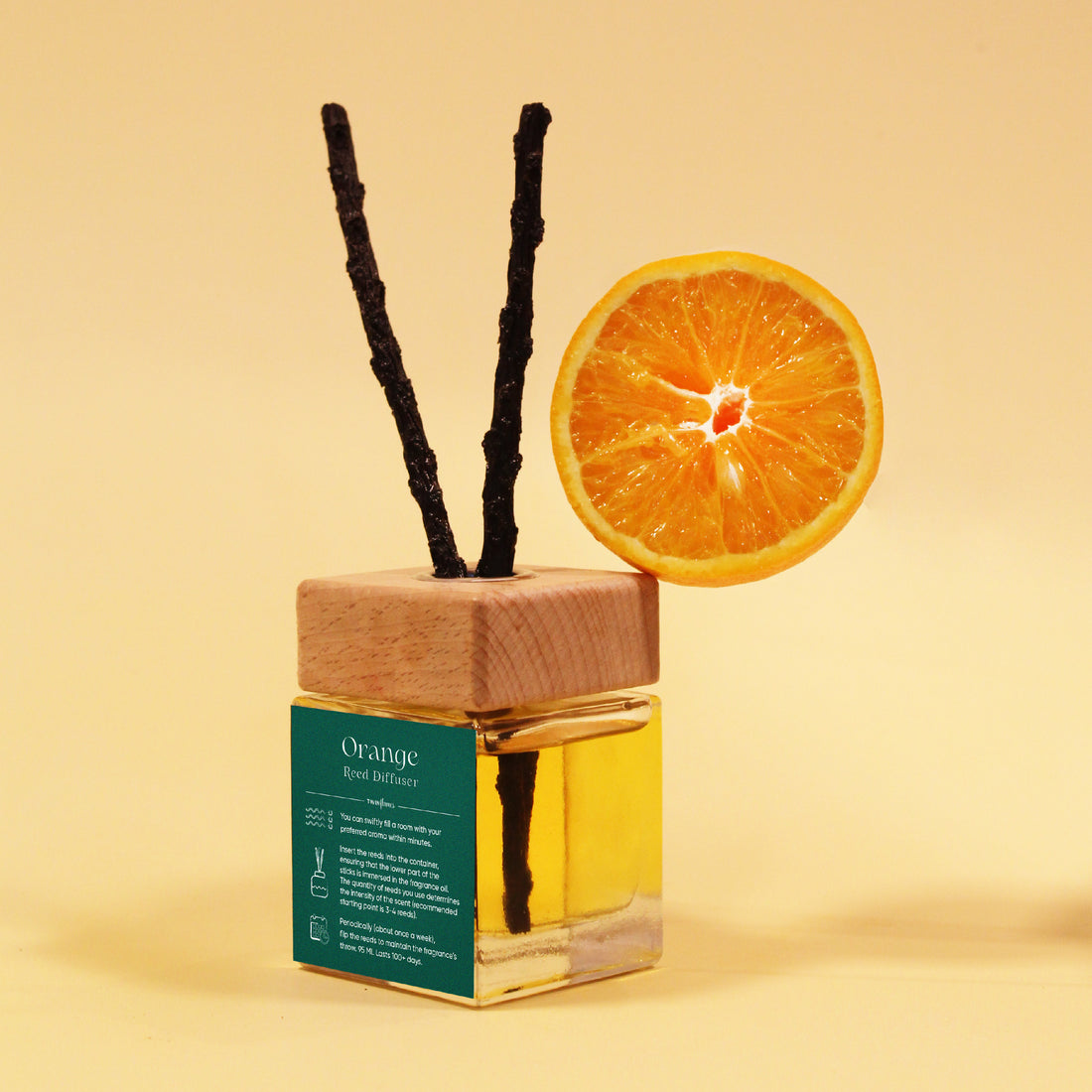 Reed Diffuser | Orange Twin Flames India