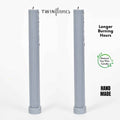 Grey Ribbed Designer Candle (Set of 2)