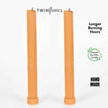 Brown Ribbed Designer Candle (Set of 2)
