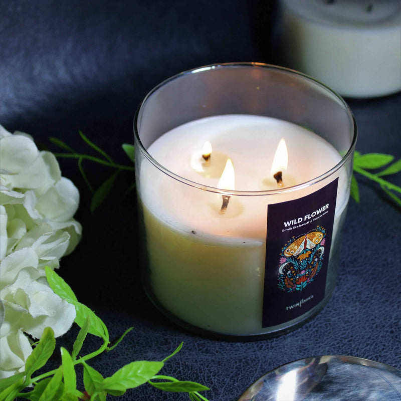 Wild Flower 3-Wick Soy Candle | Casa Collection
